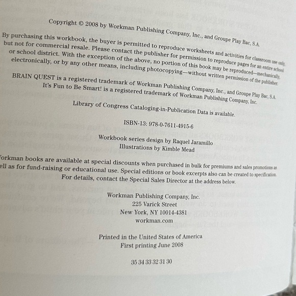 New 2008 Brain Quest Workbook for Grade 2 - Picture 5 of 16